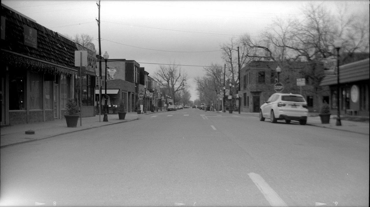 South Pearl Street, facing north. Photographed with Ansco Buster Brown No. 3 box camera.